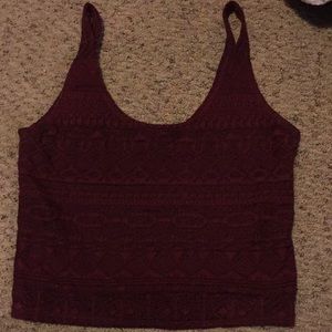 Hollister Maroon Crop Top